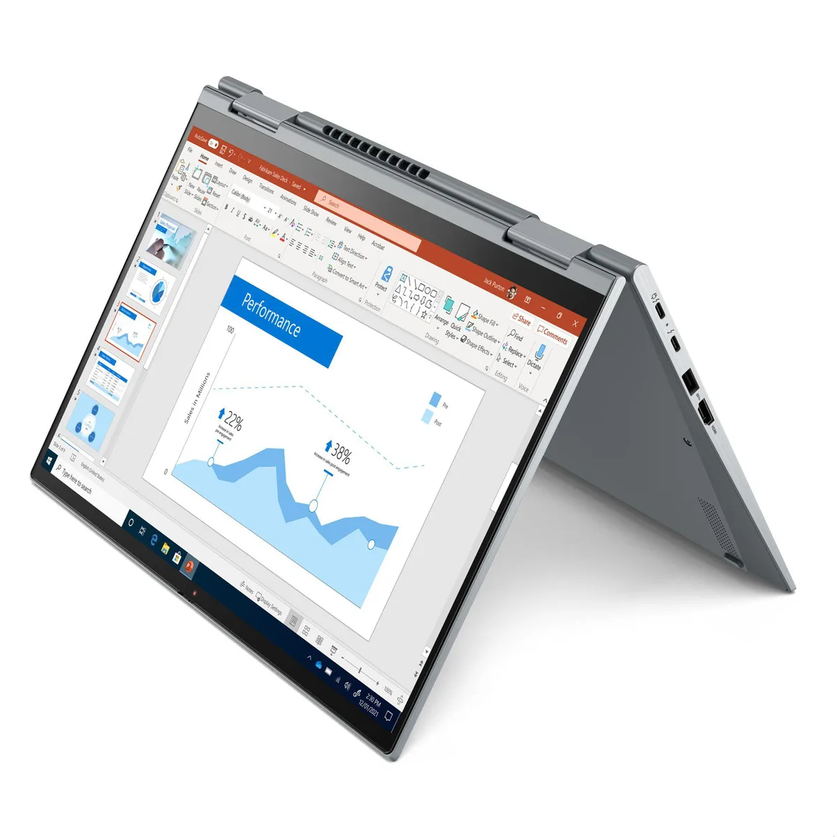 Lenovo Lenovo ThinkPad X1 Yoga Gen 4 2-in-1 business laptop 14" FHD+ IPS touchscreen i5-1135G7 8GB 512GB Gray — product photo