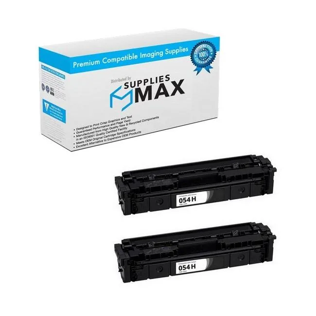 SuppliesMax SuppliesMax Compatible Black Toner Cartridge 2 Pack 6300 Pages 1254C001_2PK — product photo