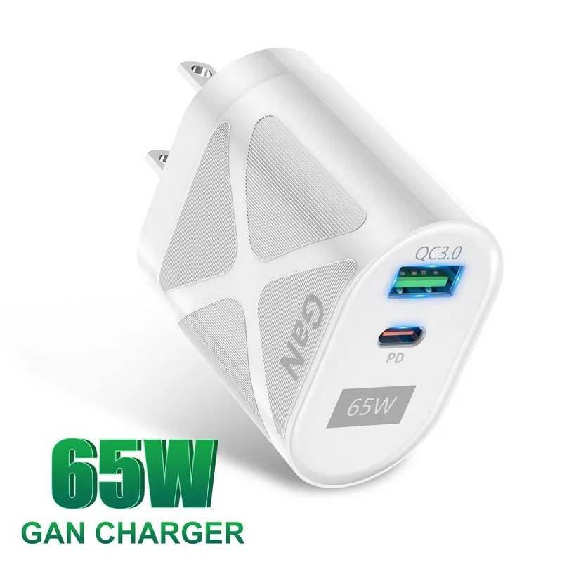LUOM LUOM HCJTWIN65W 65W Dual Port GaN Charger White — product photo