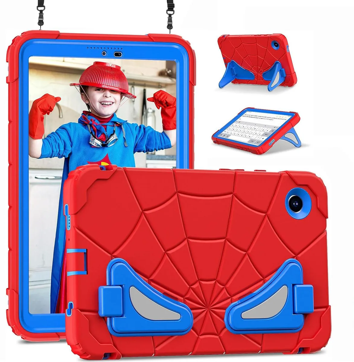BONAEVER BONAEVER SM-X110/X115/X117 rugged laptop case blue/red — product photo