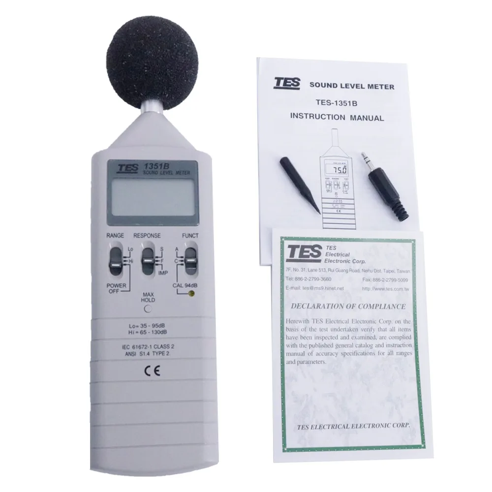TES Electrical Electronic Corp. TES Electrical Electronic Corp. 1351B Digital Sound Level Meter 31.5Hz–8KHz electrician tool — product photo