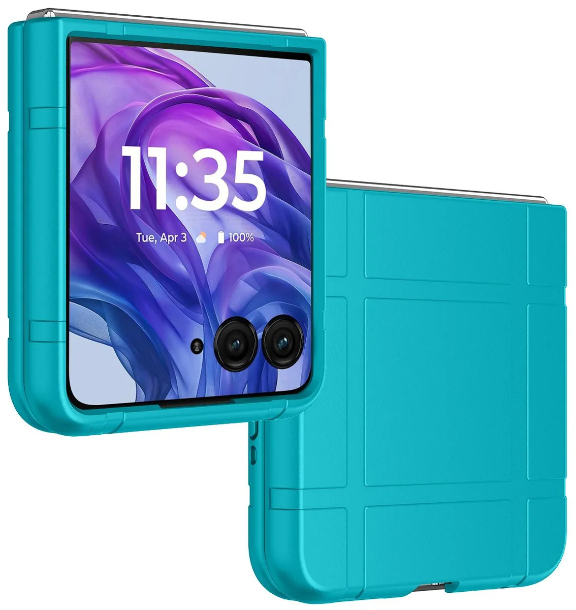Nakedcellphone Nakedcellphone Slim Hard Case Motorola RAZR+ 2024 2025 2026 Teal — product photo