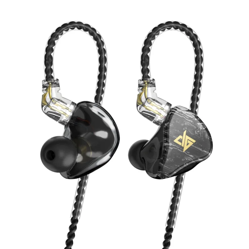allentian allentian T100 In-Ear Earbuds 8mm Dual Driver 2Pin 0.78mm Detachable Cable 3.5mm Black — product photo