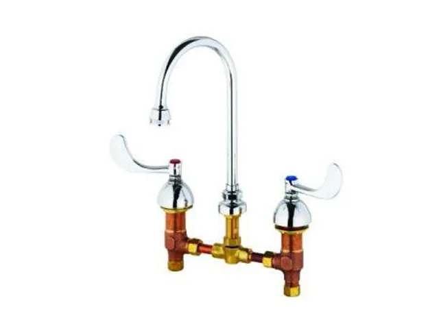 T&amp;S Brass T&amp;S Brass B-2866-04 Deck Mount Bath Faucet Swivel Gooseneck 8" Centerset — product photo