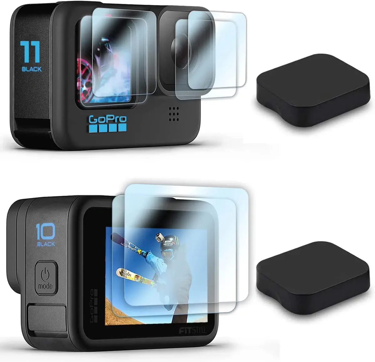 Werleo Werleo Screen Protector Kit for GoPro Hero 12/11/10/9 Black 2 Packs — product photo