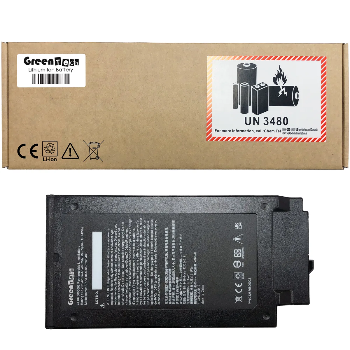NShi NShi GBM6X2 laptop battery for Getac S410 11.1V 46Wh 4144mAh — product photo