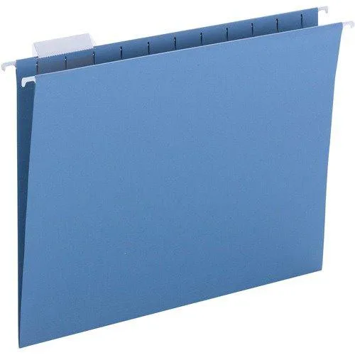 Business Source Business Source 3176 Hanging File Folder Letter Size Blue 25/Box — product photo