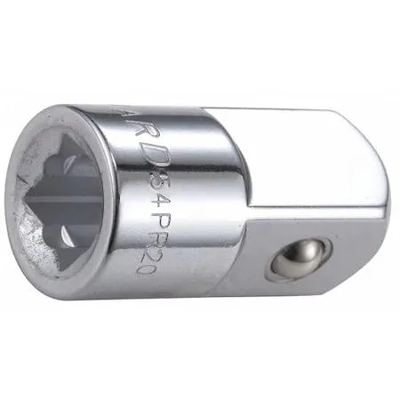 Westward 54PR20 square drive adapter 1/2 to 3/4 inch silver finish