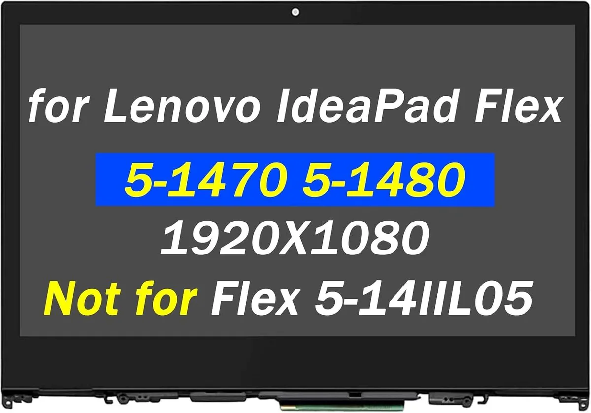 NUOLAISUN NUOLAISUN 5D10N45603 5D10N45602 14.0" FullHD IPS Touch Screen with Bezel for Lenovo IdeaPad Flex 5-1470 5-1480 — product photo