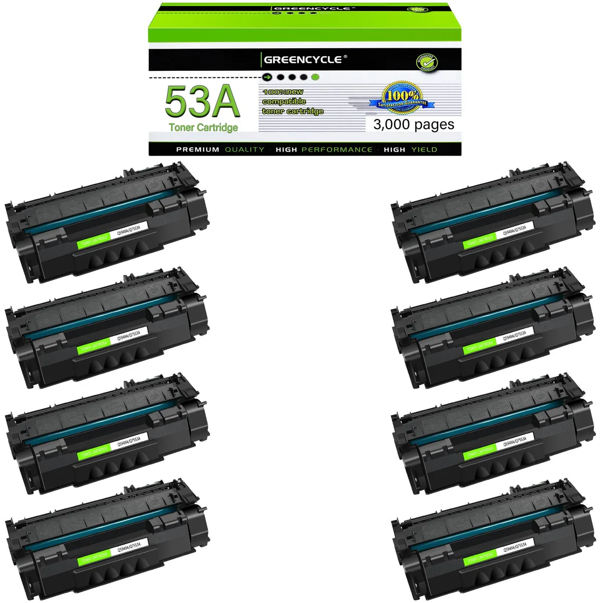 GREENCYCLE GREENCYCLE Q7553A toner cartridge 8 pack black 3000 pages — product photo