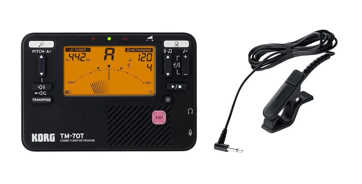 LORDWORLD LORDWORLD TM-70C Tuner Metronome with CM-400 Contact Mic — product photo