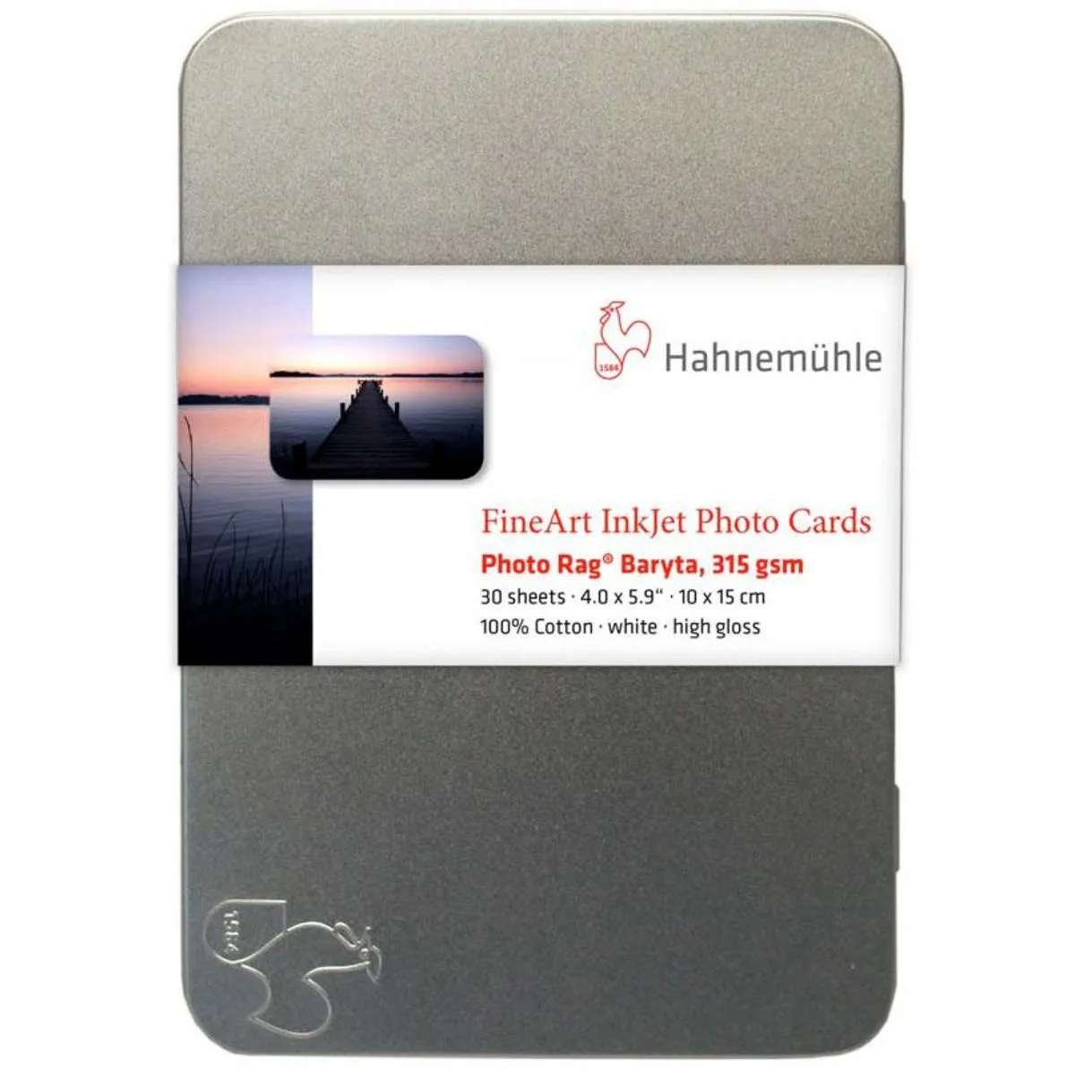 Hahnemuhle Hahnemuhle Photo Rag Baryta 315 100% Cotton High Gloss 315gsm Tin Box 4x6 30 sheets — product photo