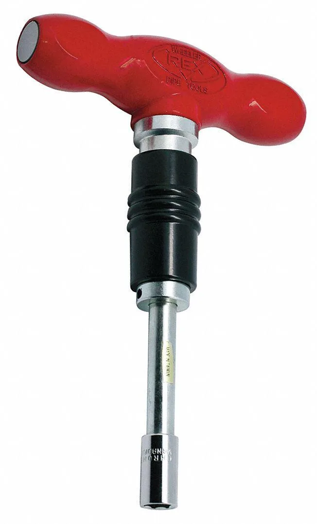Black red silver torque wrench 5/16 drive 80 in-lb compact ratcheting tool