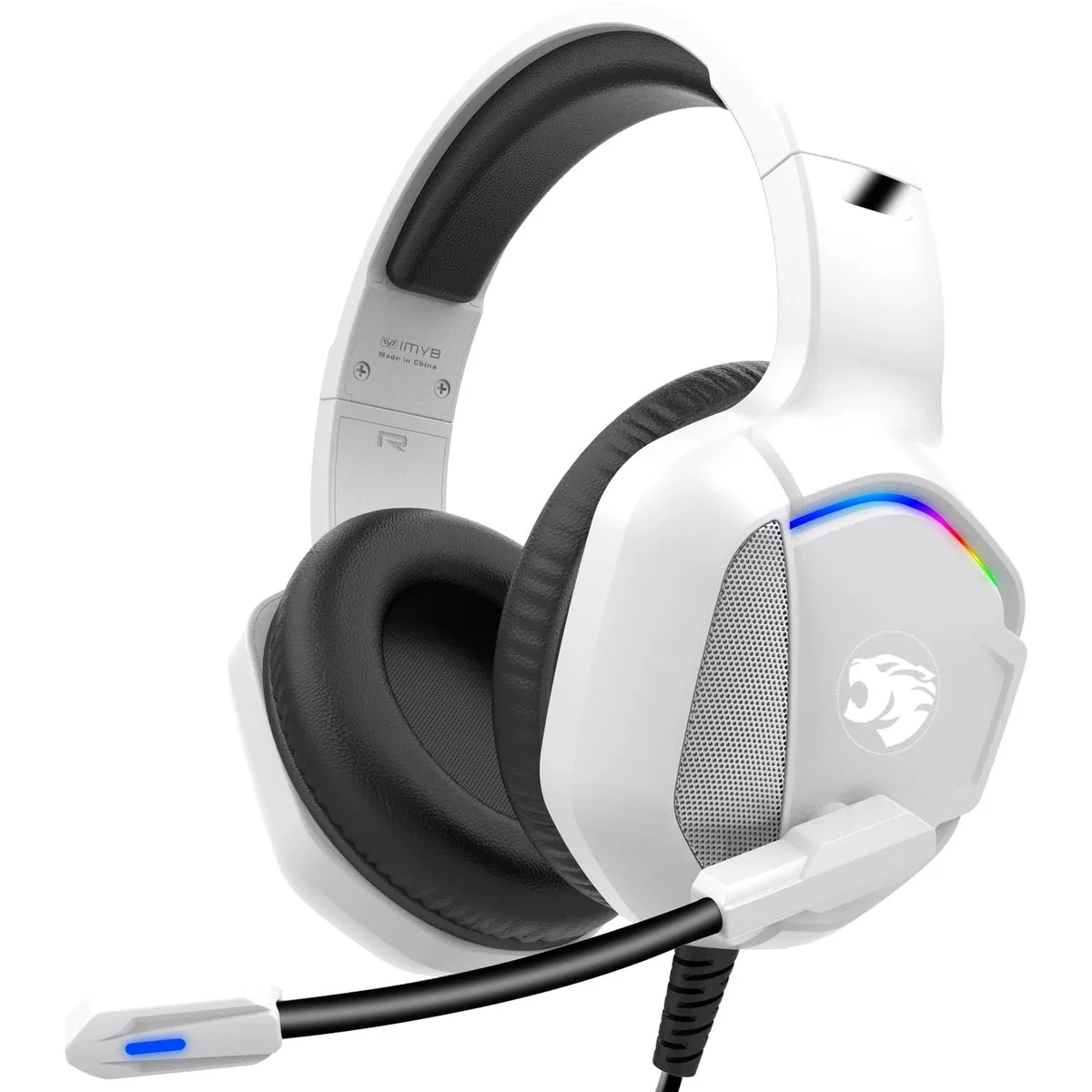  IMYB A36 Gaming Headset 50mm 3.5mm Wired White Black — product photo