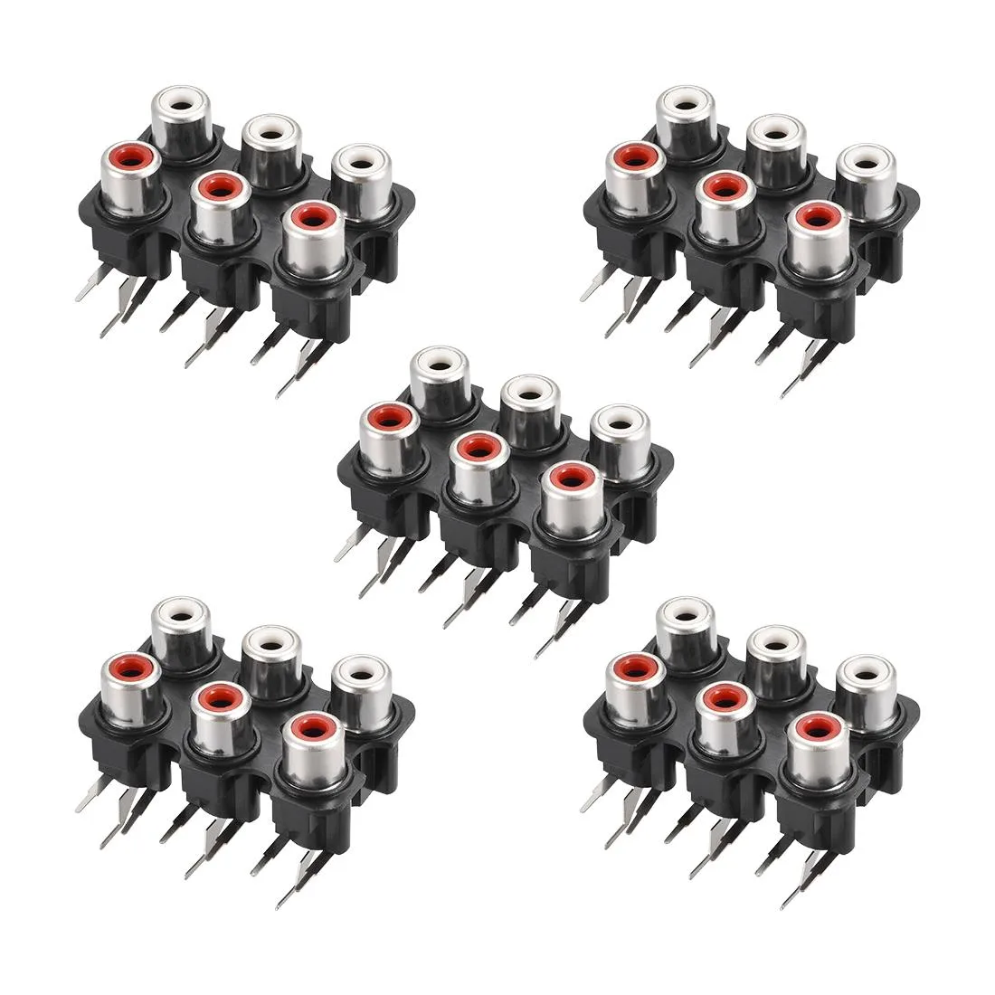 Unique-Bargains Unique-Bargains 6 RCA Female Jack 9-Pin Panel Mount 5pcs — product photo