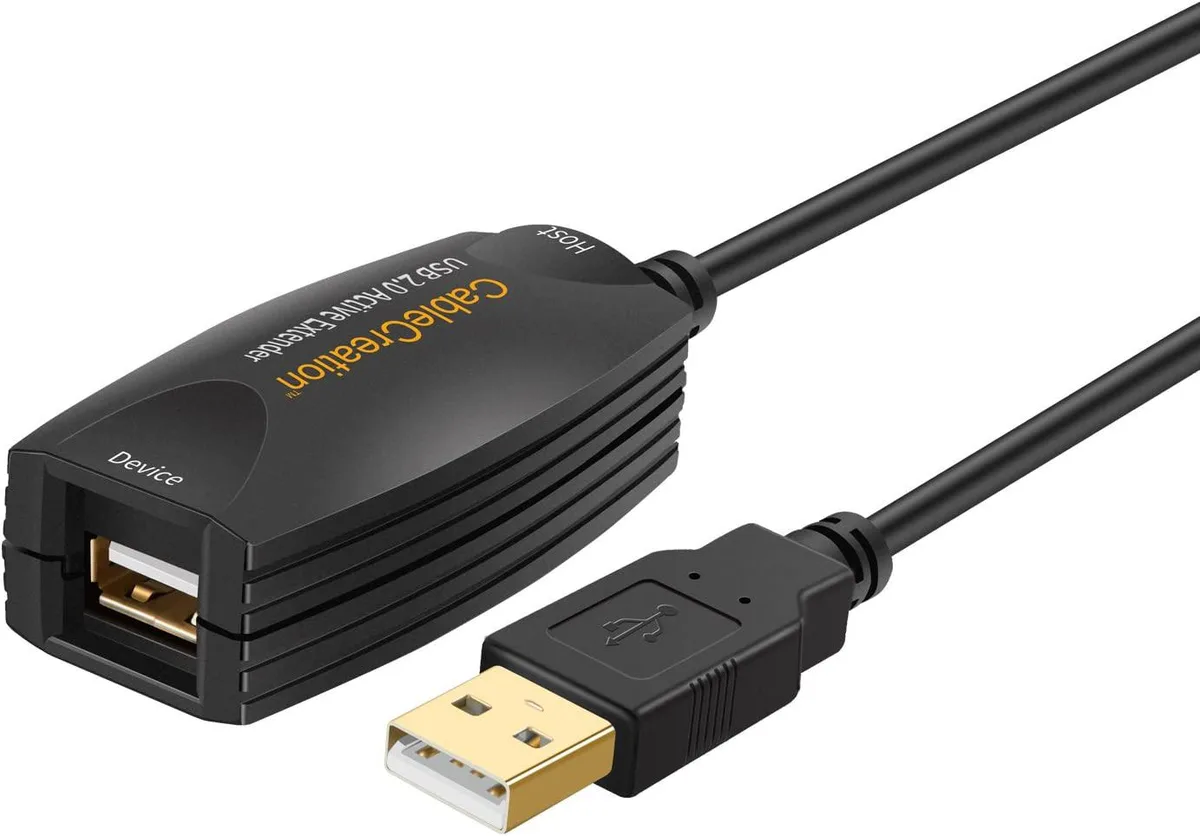 CableCreation CableCreation Active USB 2.0 Extension Cable 16.4 ft USB A Male to Female 480 Mbps Black — product photo