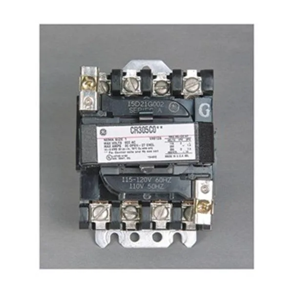 GE GE CR305C002 120VAC Non-Reversing Magnetic Contactor 3P 27A NEMA 1 video accessory — product photo