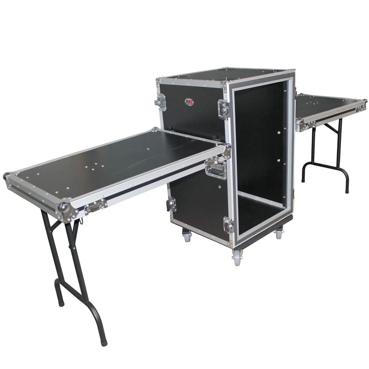 ProX ProX 14U Shockproof Amp Rack Case with Dual Side Tables — product photo