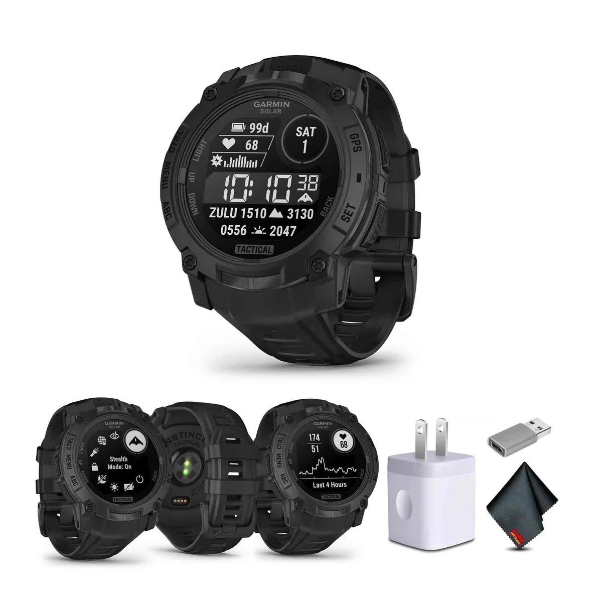 Garmin Garmin Instinct 3 Tactical Edition 50mm Solar Bundle — product photo