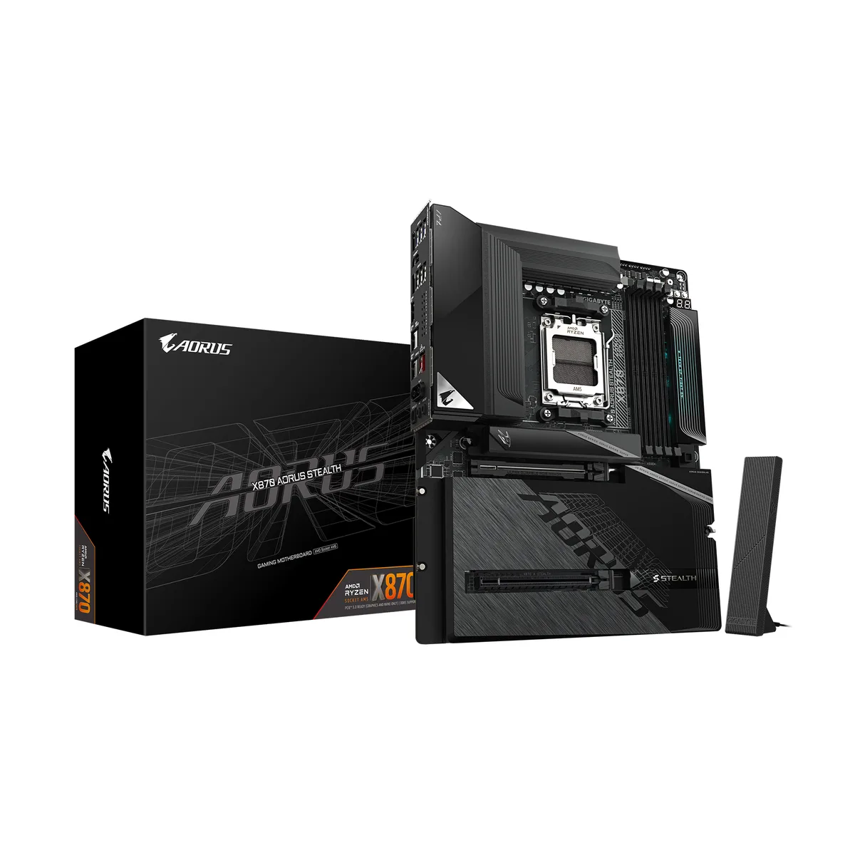 GIGABYTE GIGABYTE X870 AORUS STEALTH AMD motherboard — fotografie produktu