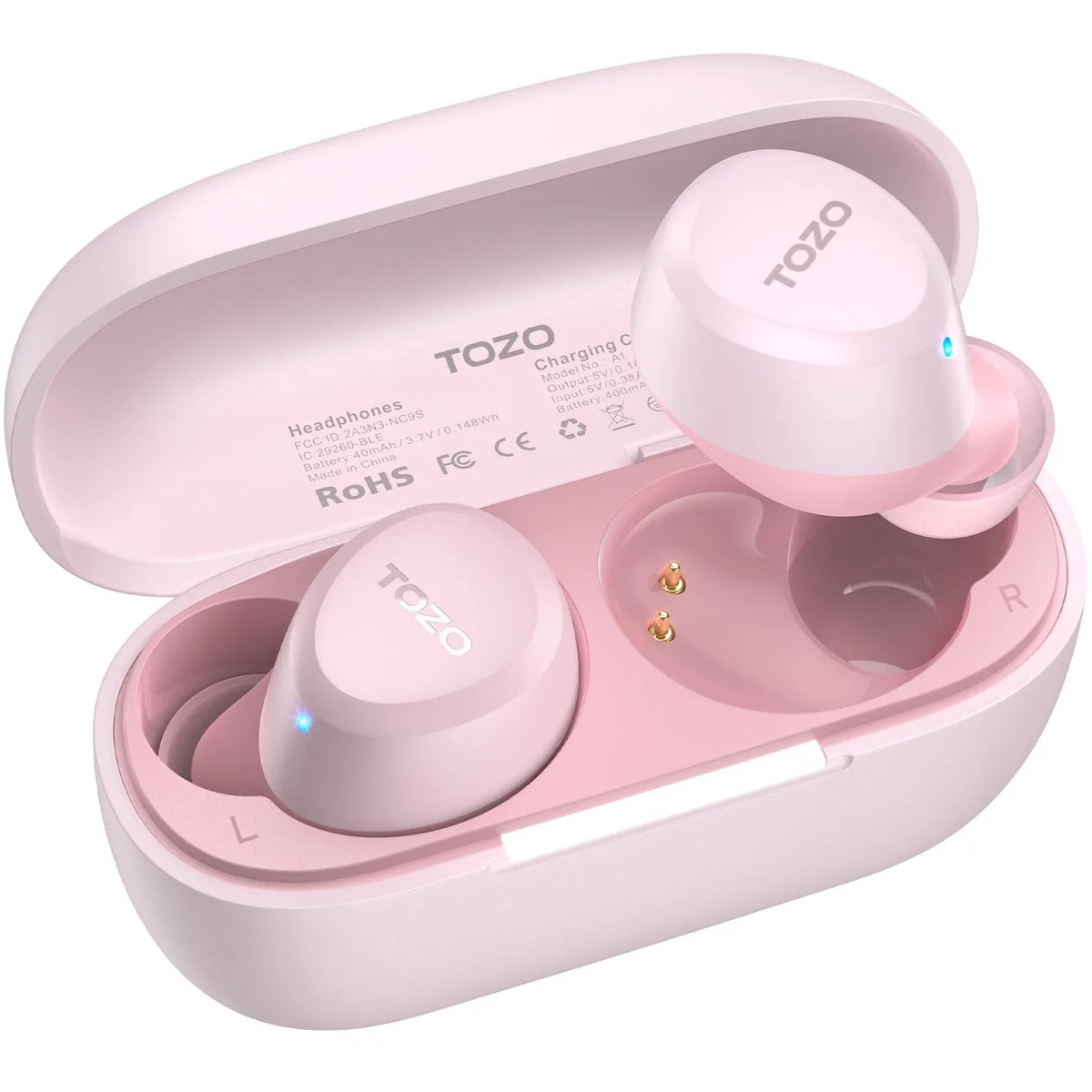  TOZO A1 Wireless Earbuds Bluetooth 5.3 Rose Gold — product photo