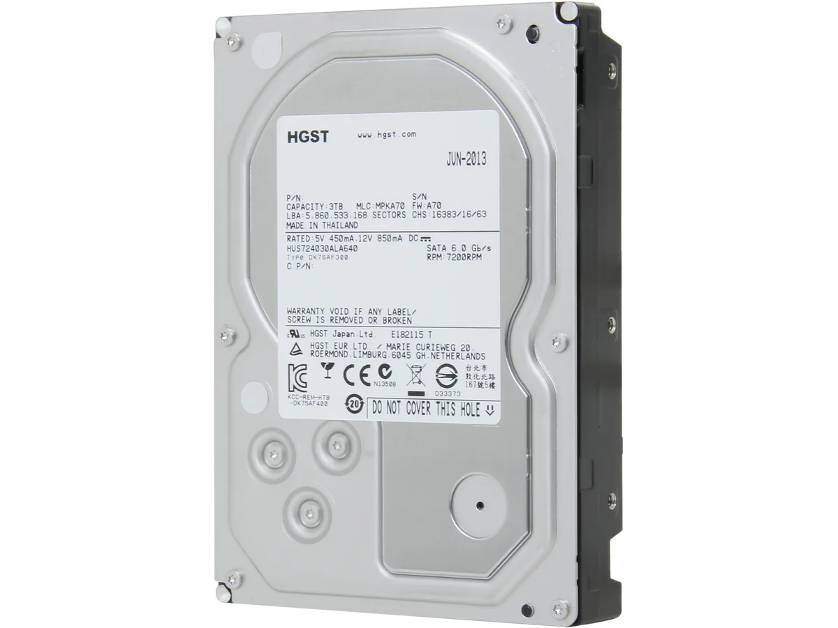 HGST HGST 0F14689 3TB 7200 RPM 64MB SATA 6.0Gb/s 3.5" internal hard drive — product photo