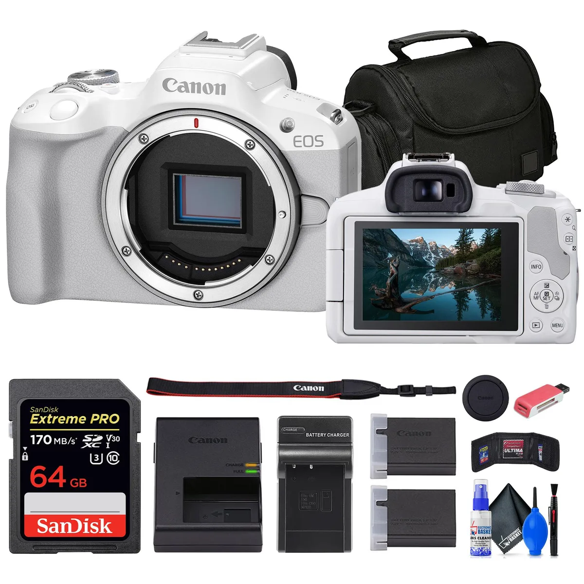 Canon Canon EOS R50 White 24.2MP 4K 64GB Kit — product photo