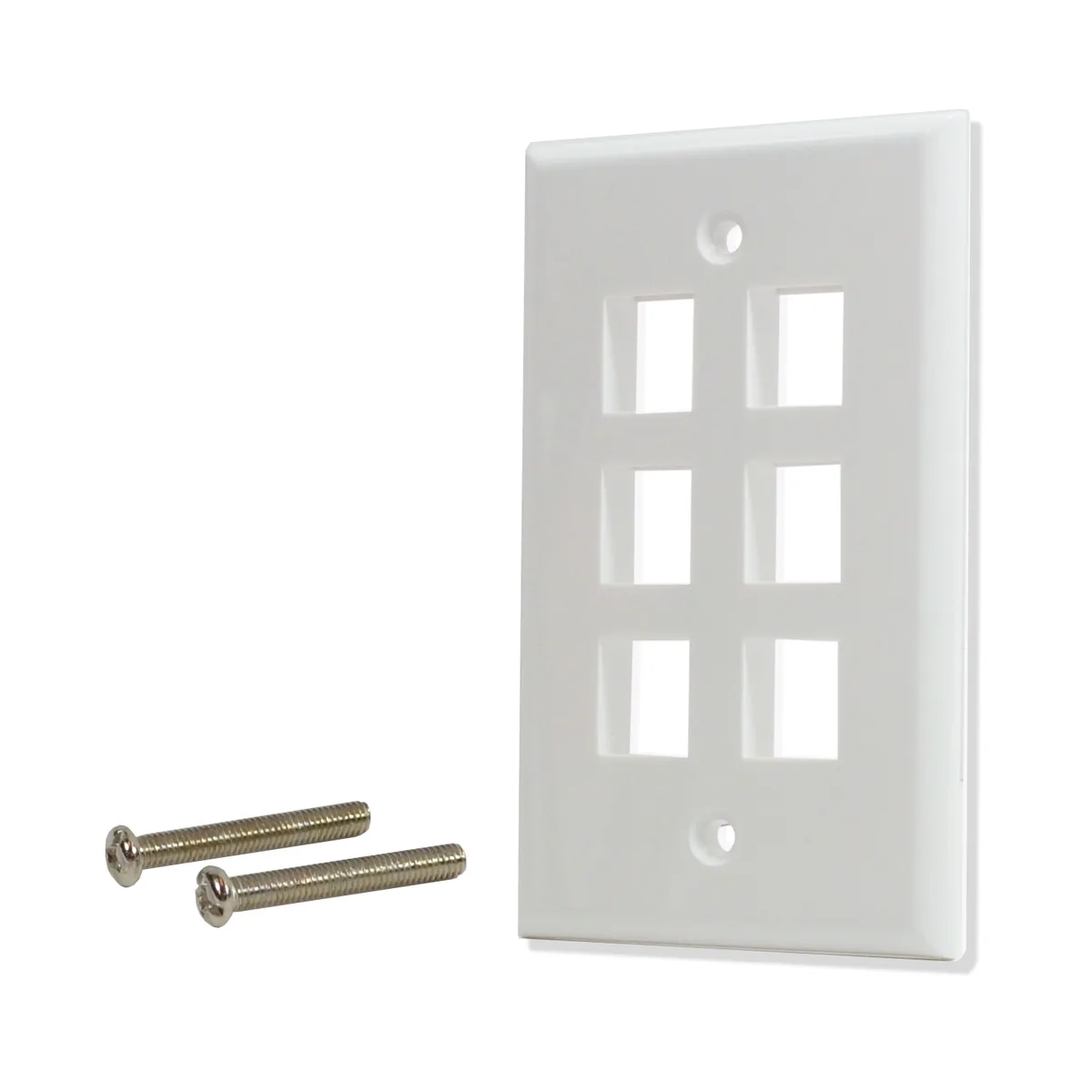 Logico Logico 10 Pack 6 Port Keystone Wall Plate White — product photo