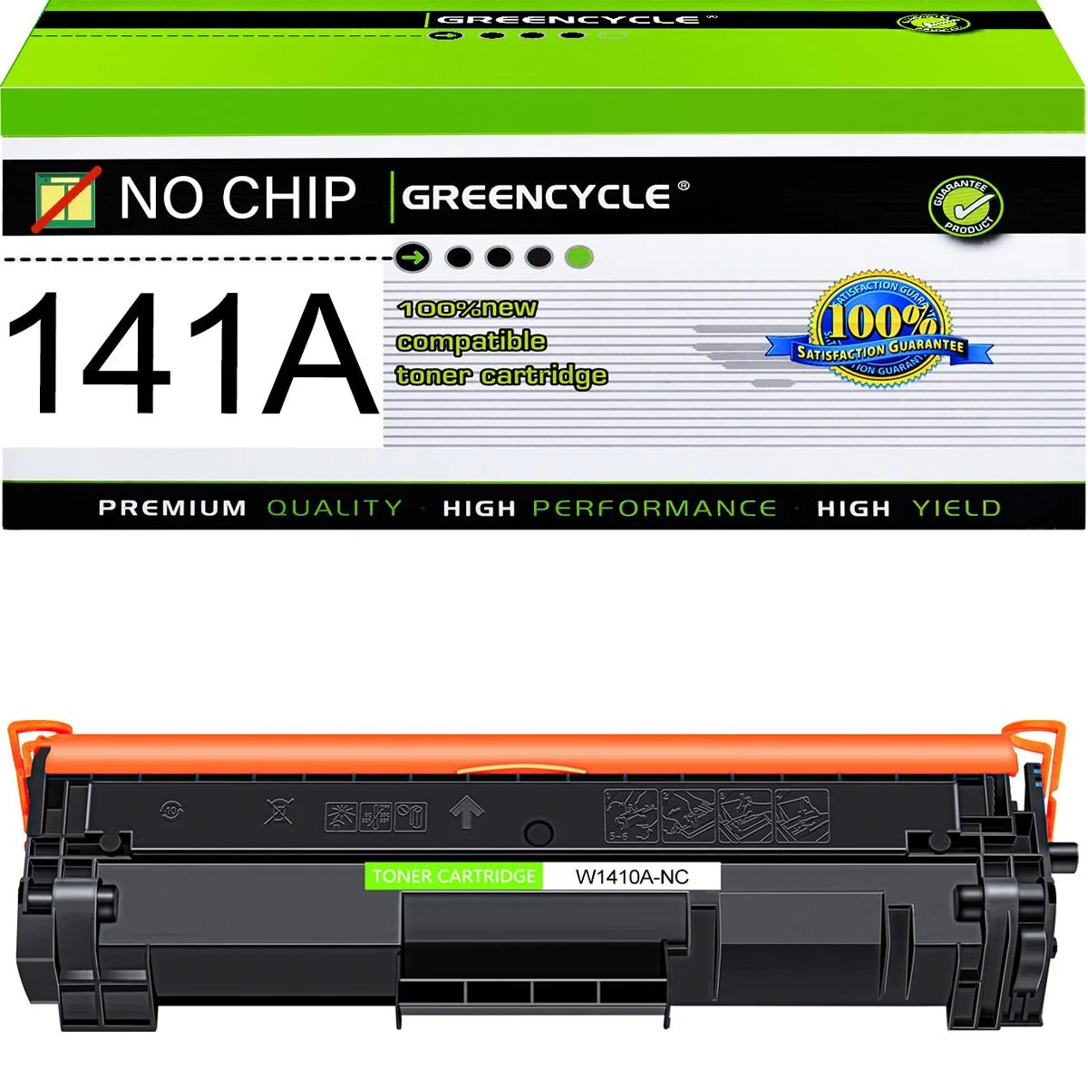 GREENCYCLE GREENCYCLE 141A No Chip Toner Cartridge W1410A Black 1000 Pages — product photo