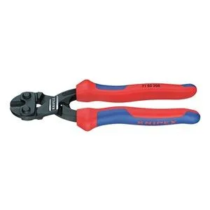 Knipex 71 02 200 mini bolt cutter, black atramentized finish, ergonomic dual-colour grips, 8 in overall length