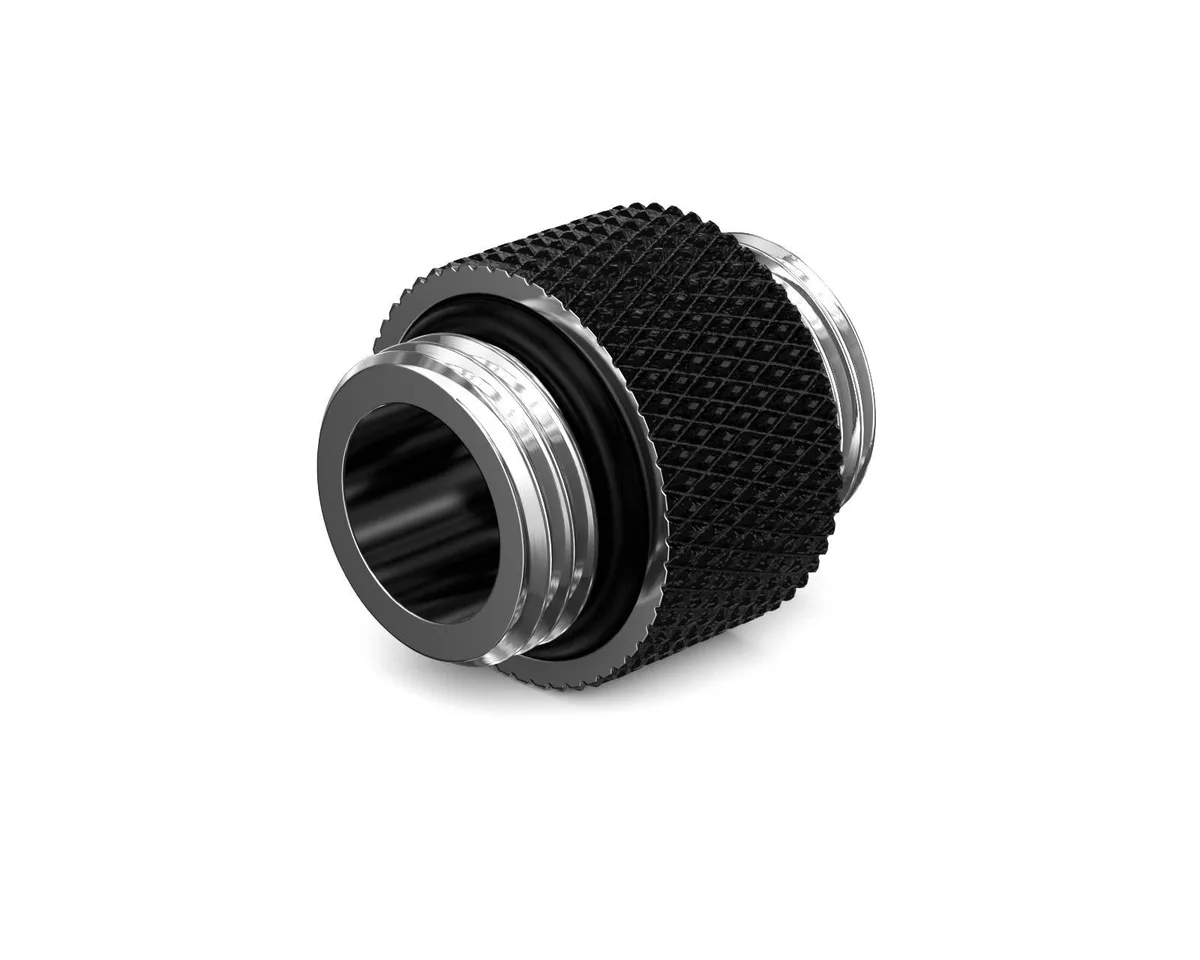 PrimoChill PrimoChill Dual Male G1/4 Extension Coupler Brass Silver Nickel 10 20mm — product photo