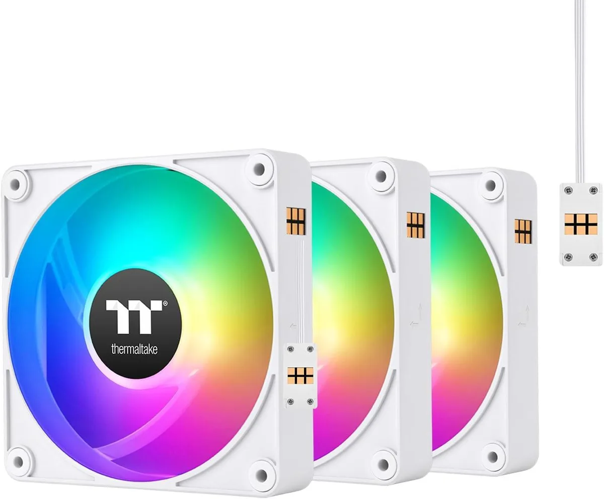 Thermaltake Thermaltake CT120 EX ARGB Sync 120mm White 3-Fan Pack CL-F190-PL12SW-A — product photo