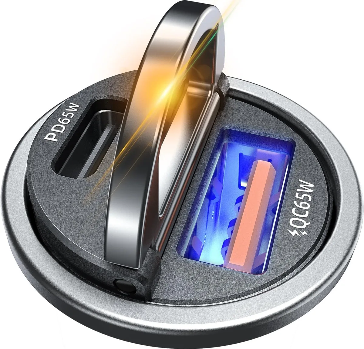 Leelbox Leelbox 65W USB-C Car Charger Dual Port PD QC Zinc Alloy — product photo