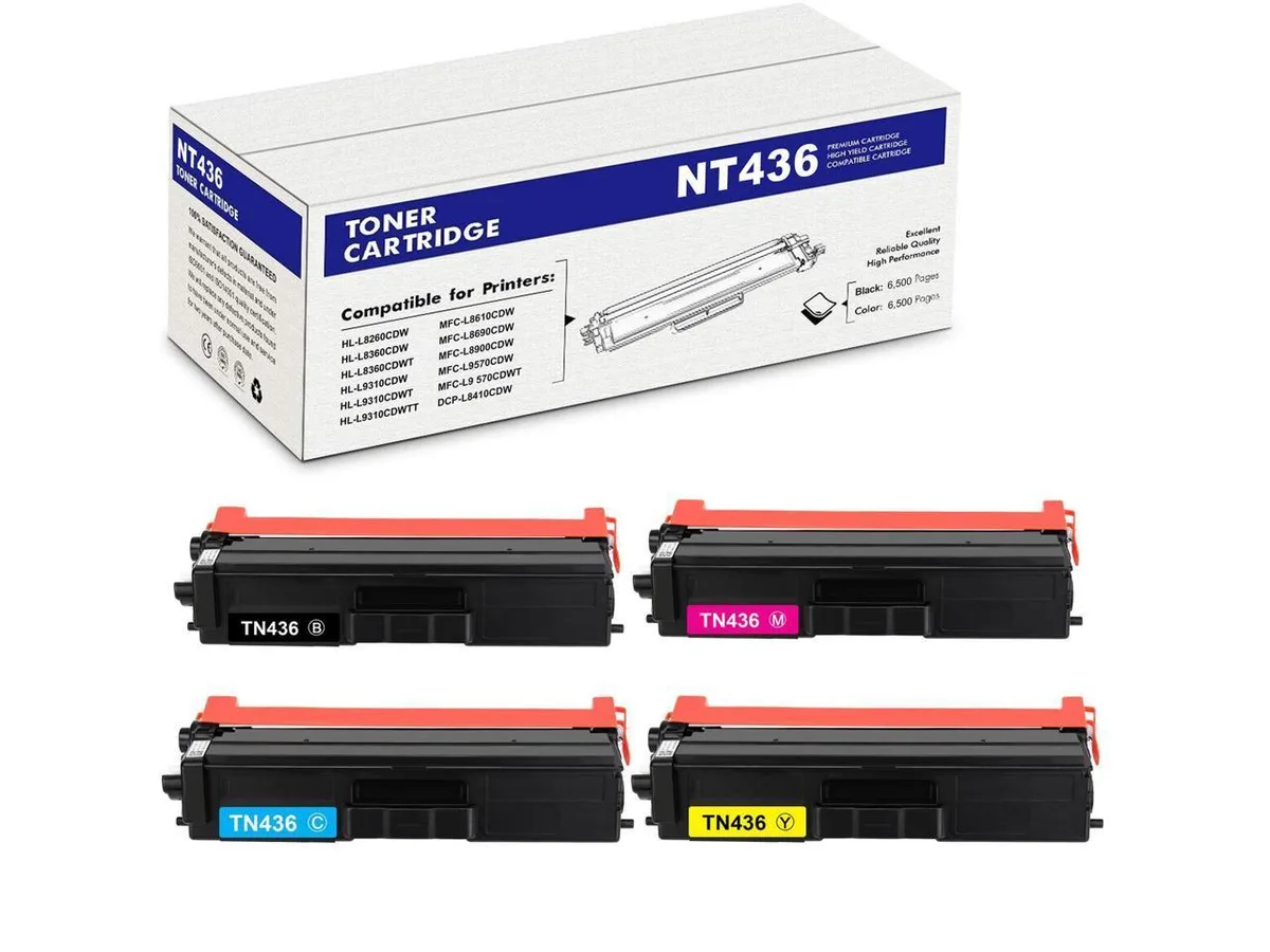 V4ink V4ink TN-436 Black Toner Cartridge 4 Pack 6500 Pages — product photo