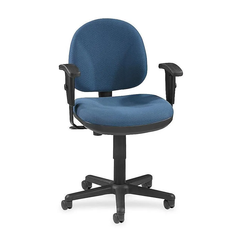 Lorell Lorell 80006 Adjustable Task Chair Blue 24"x24"x33"-38" office furniture — product photo
