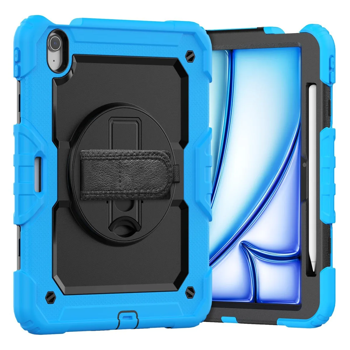 Timoom Timoom Heavy Duty Shockproof Case 11" Light Blue with 360° Stand &amp; Straps — product photo