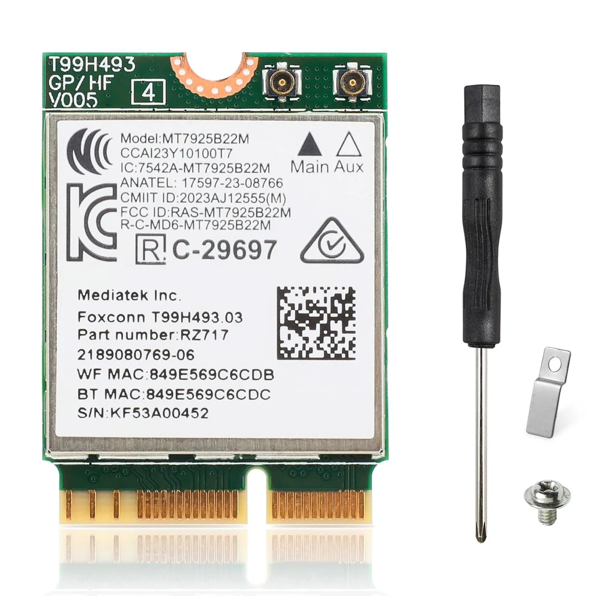 EDUP WiFi 7 Card BE6500 M.2 2230 network card — product photo