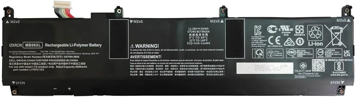 NShi NShi MB06XL 83Wh laptop battery — product photo