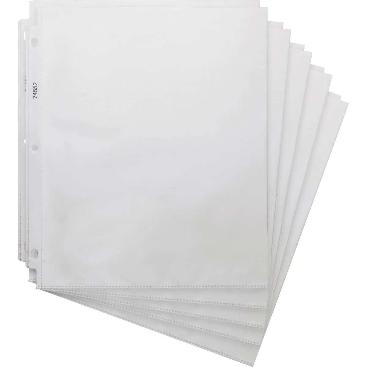 Business Source Business Source Top-Loading Sheet Protectors 3-Hole Clear 200/Box 74552 — product photo