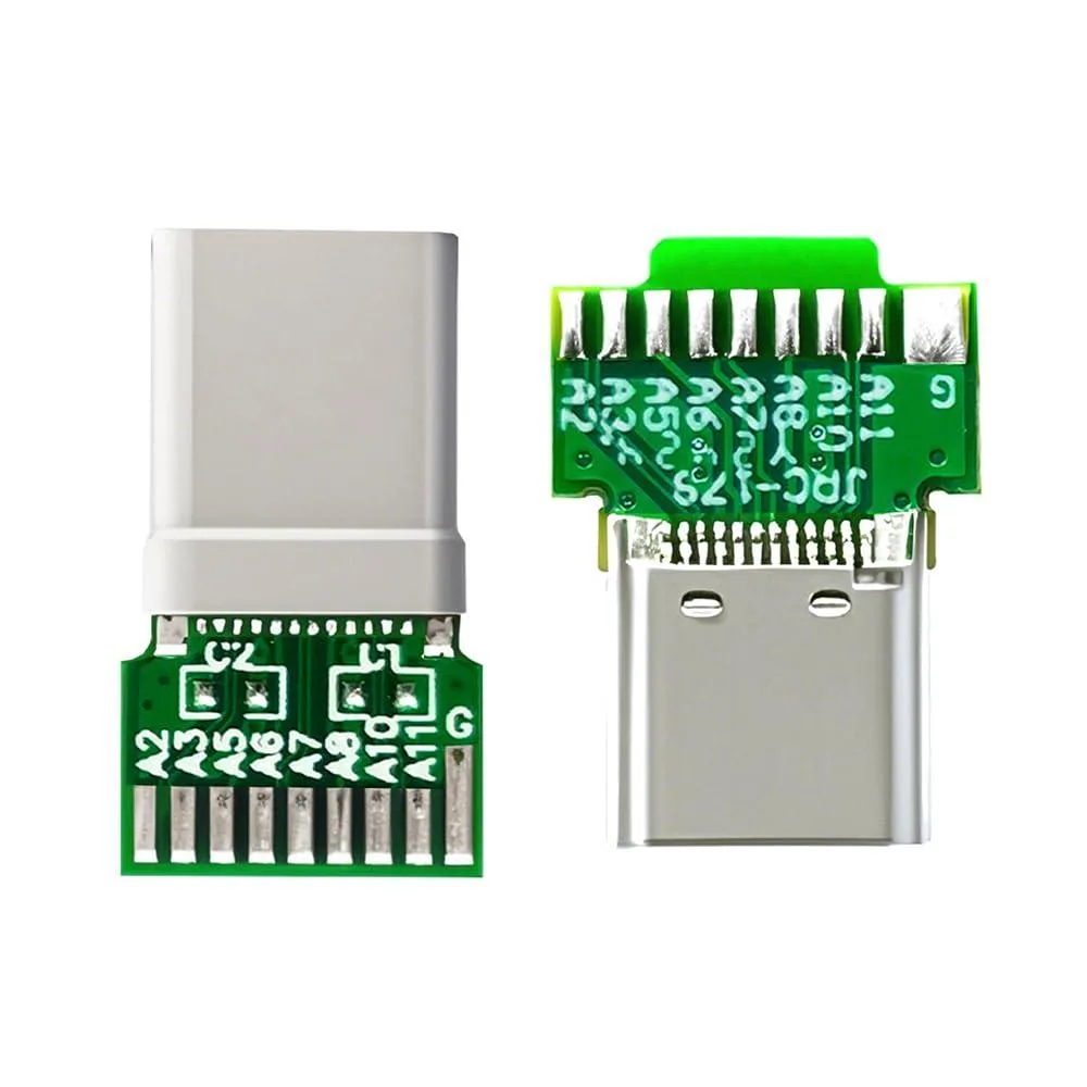 Fervit Fervit USB-C 3.1 Male & Female Solder Connector 2pcs 18pin 65W 10Gbps — product photo