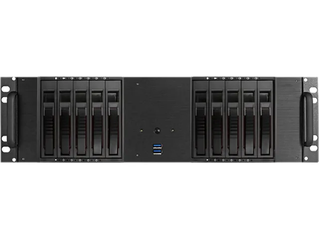 iStarUSA Inc. iStarUSA Inc. D-3100HB 3U server chassis 10× 3.5″ hot-swap bays — product photo