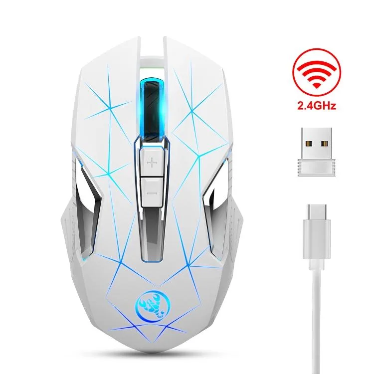 allentian allentian Wireless Mouse 7 Keys 2400DPI 2.4G White — product photo
