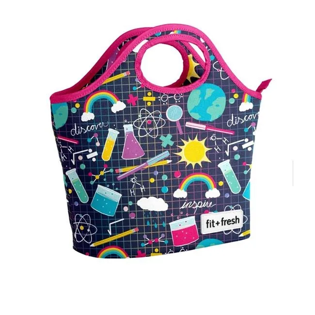 Medport Sloane insulated tote bag with zip closure and two containers, model 2839LS2644