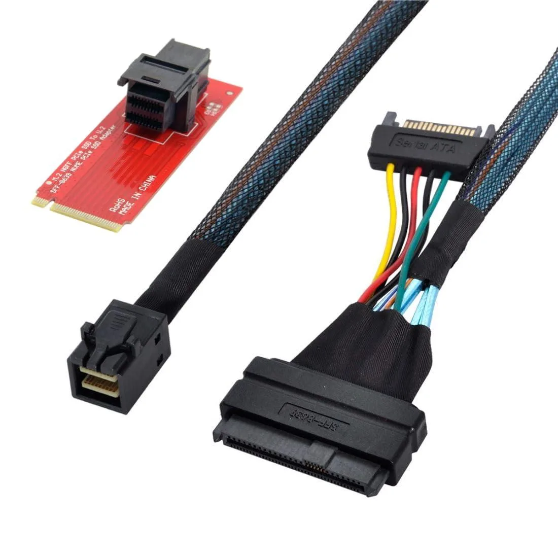 Vszerda Vszerda SFF-8643 to U.2 SFF-8639 cable with NGFF adapter — product photo