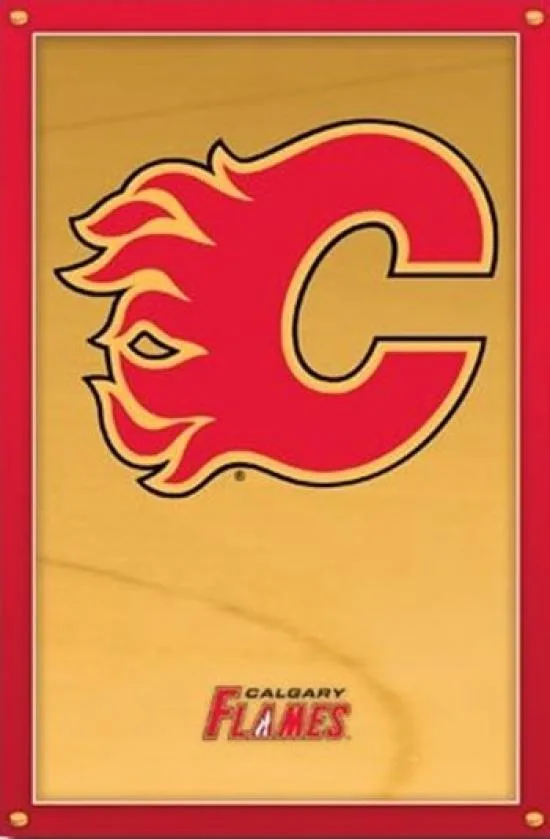 Calgary Flames 2008 logo poster print 24 by 36 inches on heavy stock paper