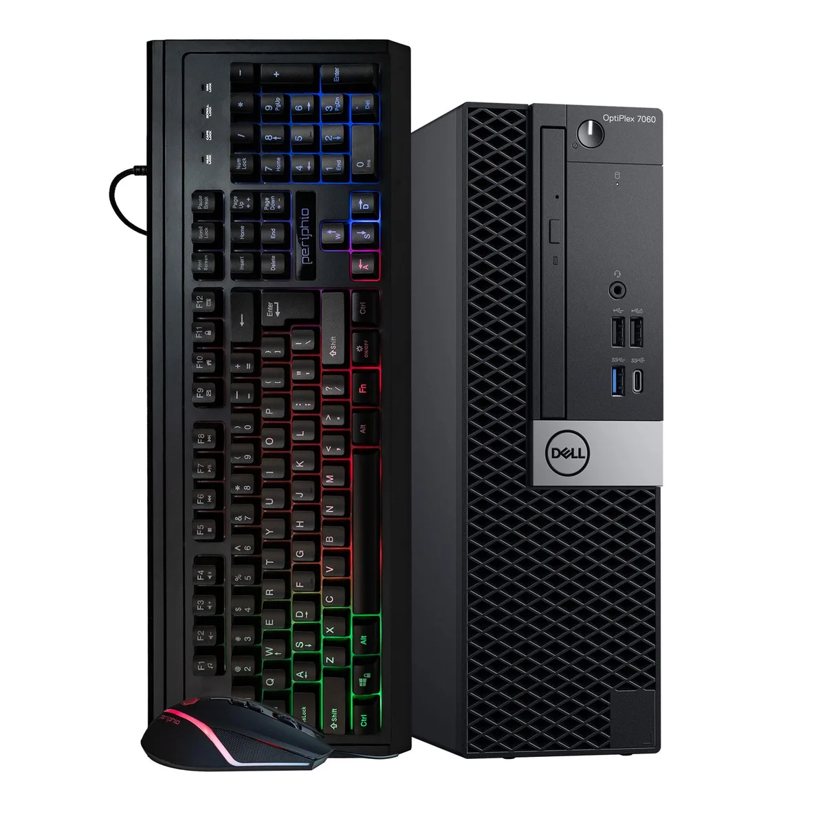 DELL DELL OptiPlex 7060 desktop PC i5-8500 3.2GHz 16GB DDR4 500GB SSD Win 11 Pro WiFi BT RGB KB/Mouse Black — product photo
