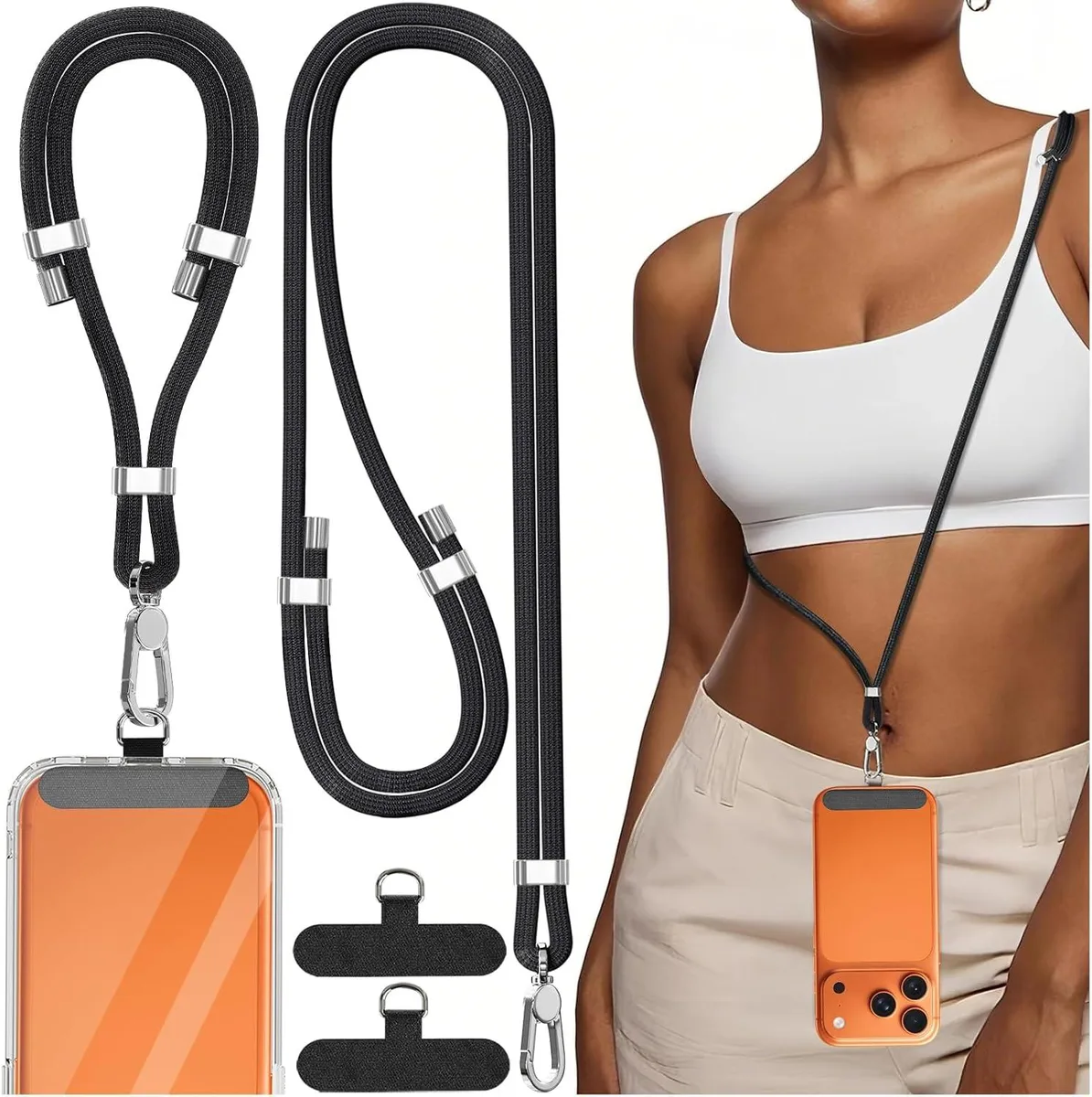 MCHOSE MCHOSE 4-in-1 Phone Lanyard Wrist Strap 15-31 in 2 Tether Tabs — product photo