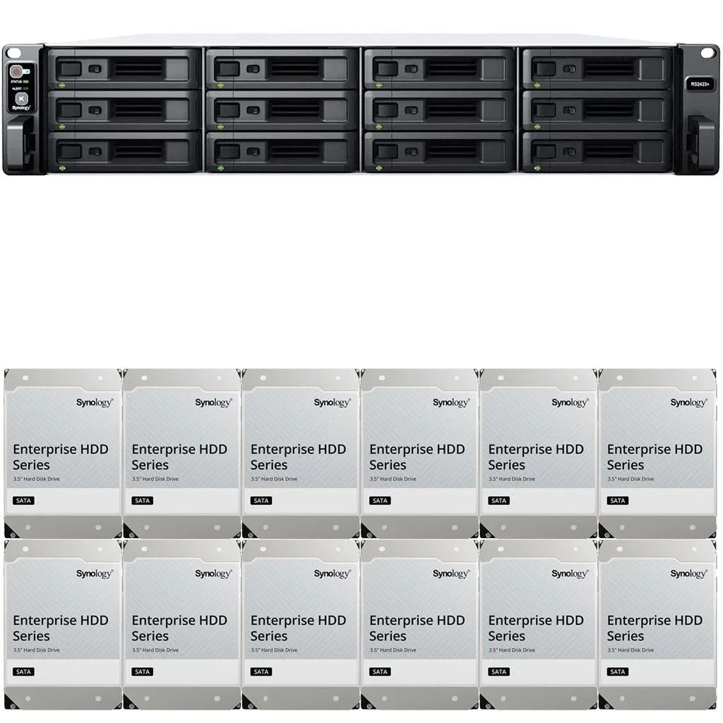 Synology Inc. Synology RS2423+ 12-Bay Rackmount NAS 8GB 96TB (12 x 8TB) — product photo