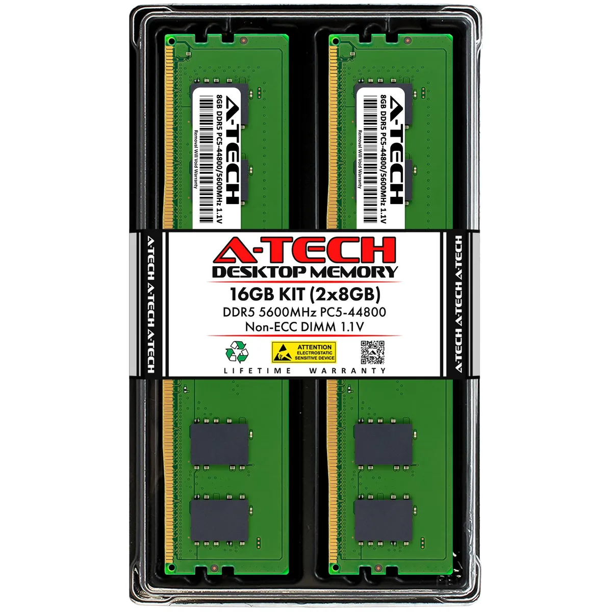 A-Tech A-Tech 16GB DDR5 5600 CL46 2x8GB desktop RAM — product photo