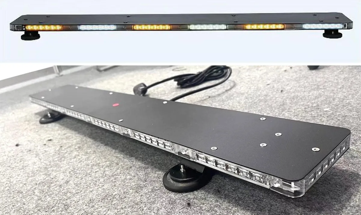 YanTech YanTech 36" Micro Slim LED Warning Light Bar Amber/White Magnetic Mount .6" Thick — product photo